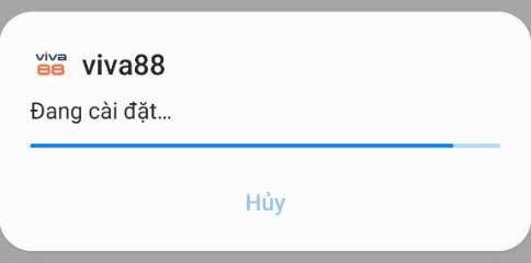 Ứng dụng viva88 đang được cài đặt